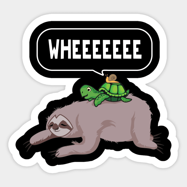 Sloth Turtle Snail Lazy Sleeping People Gift Sticker by 2blackcherries